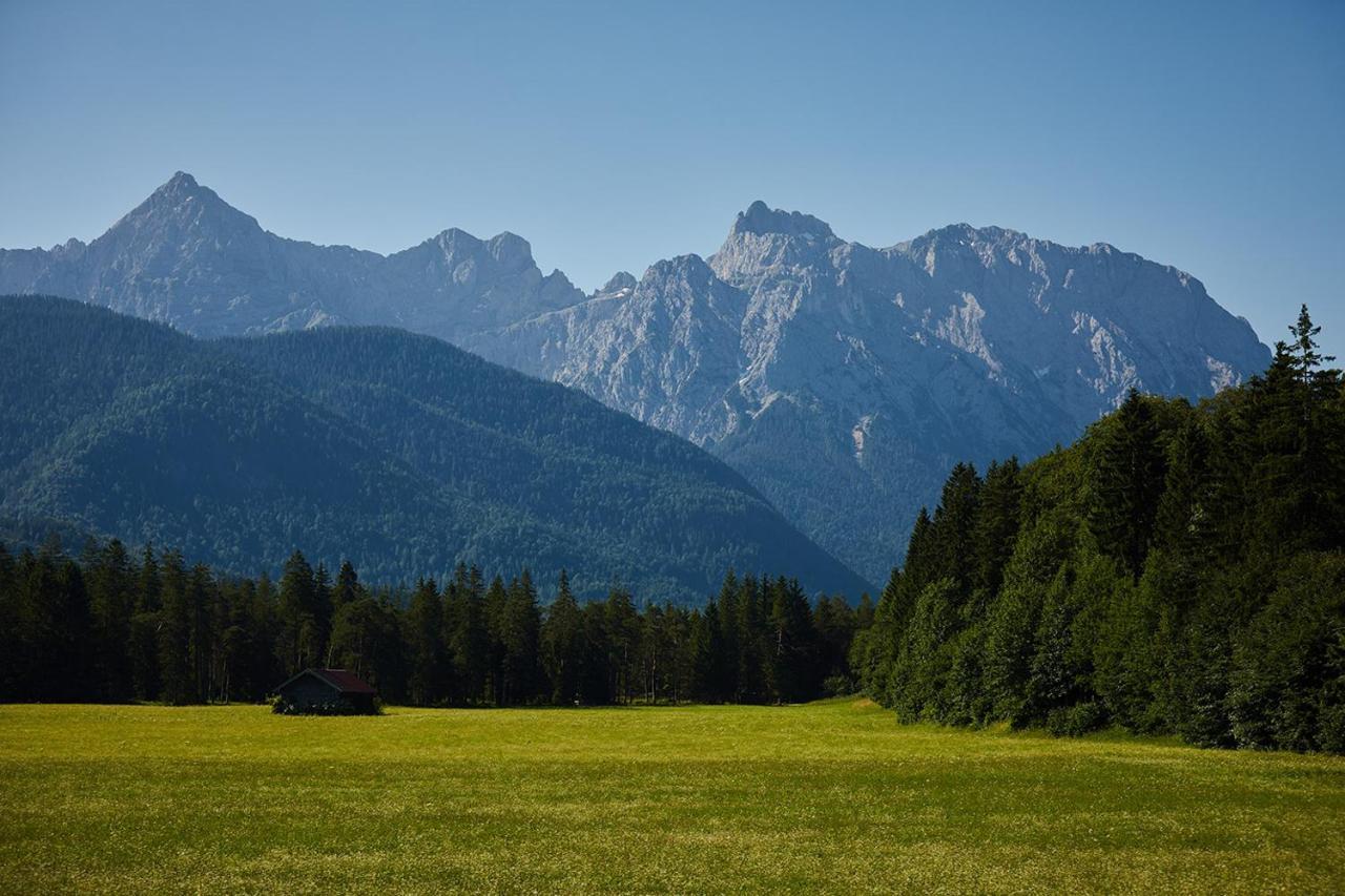 Ferienwohnung Zum Hirschgarten Krün Exteriör bild