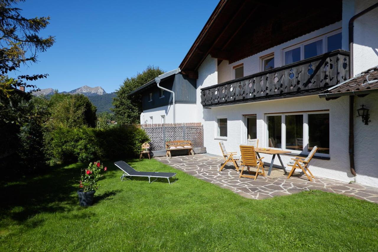 Ferienwohnung Zum Hirschgarten Krün Exteriör bild