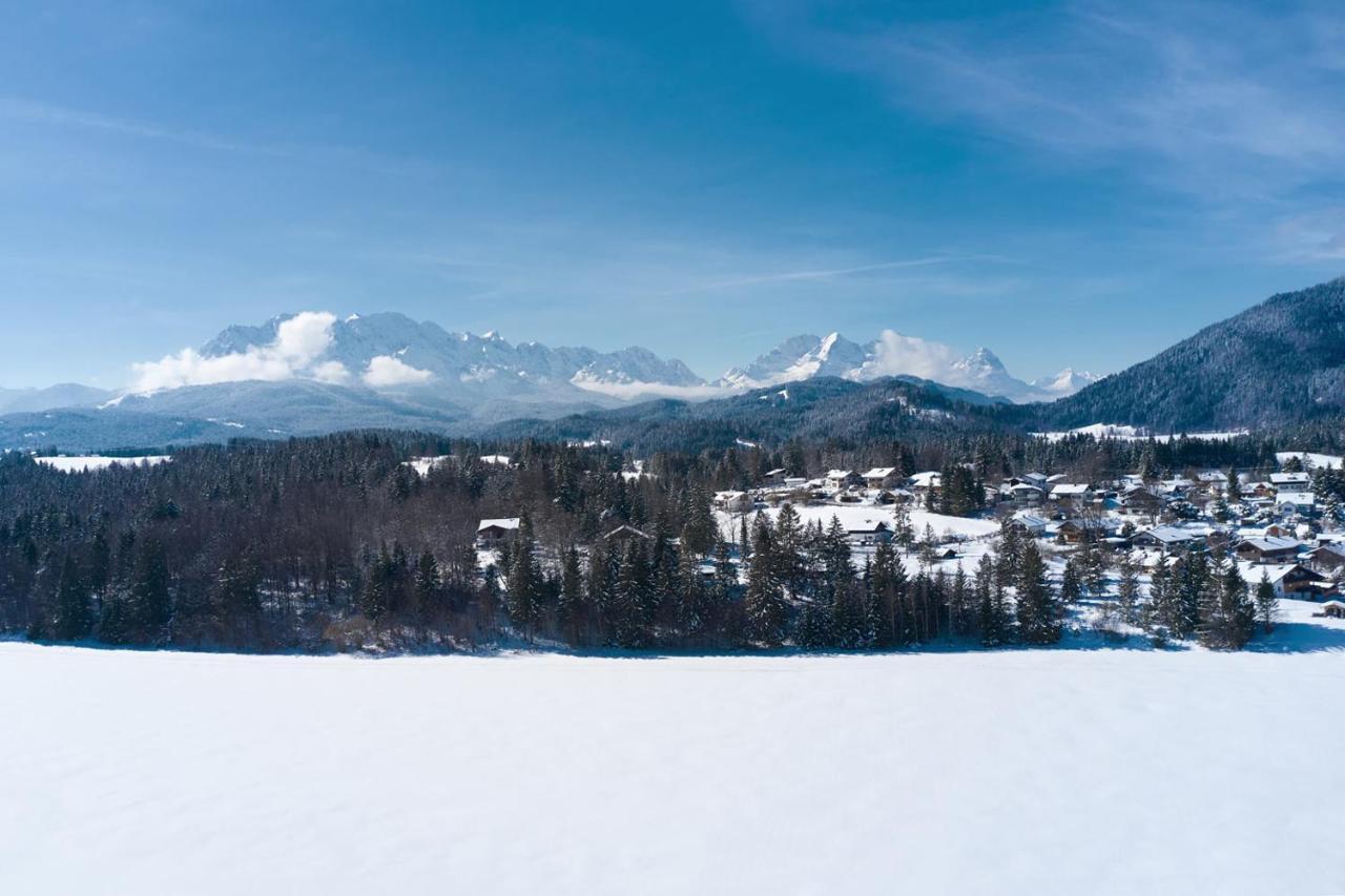 Ferienwohnung Zum Hirschgarten Krün Exteriör bild